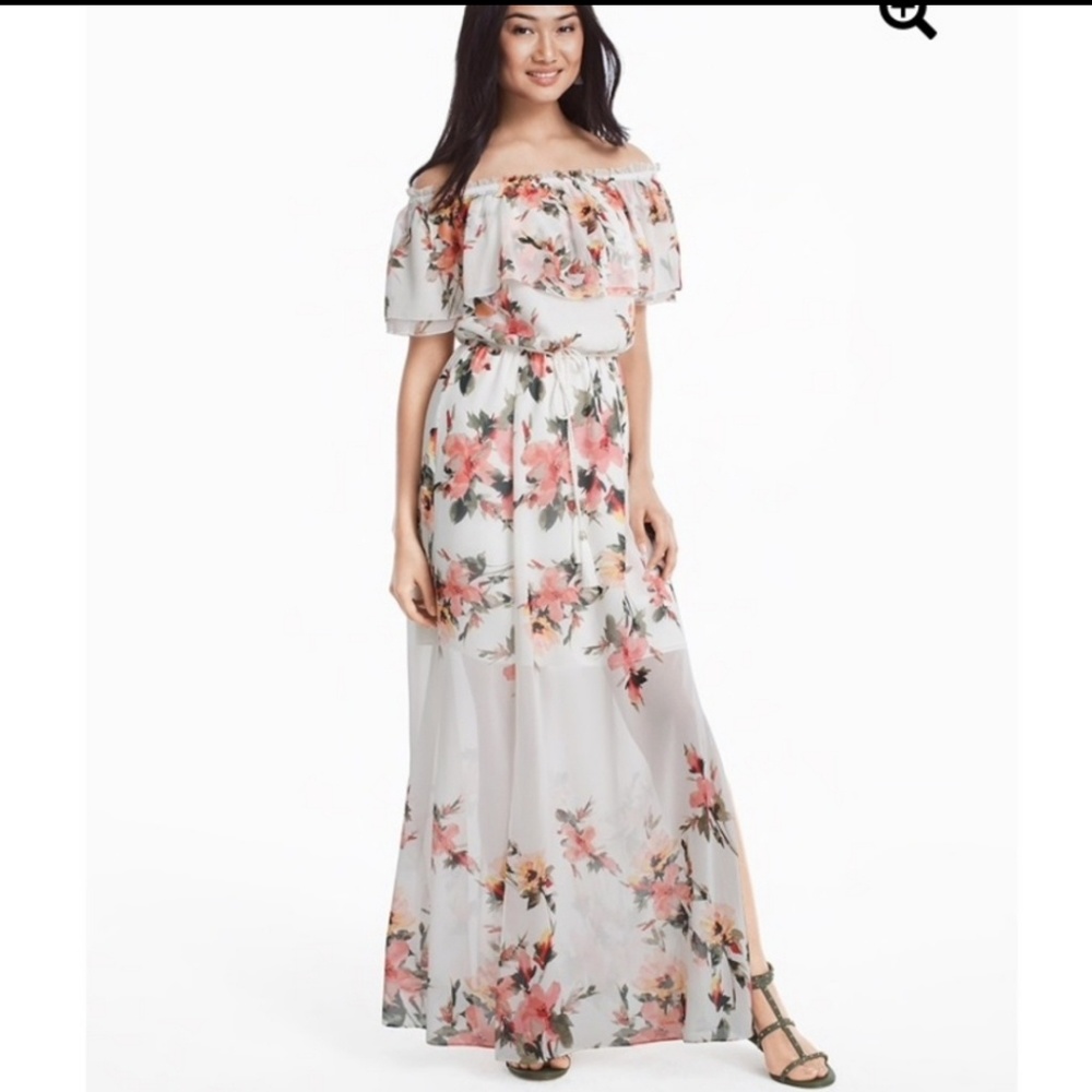 NEW WHBM Boho Floral Maxi Dress XS - Picture 1 of 5